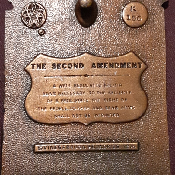 VINEGARROON FOUNDRIES  2ND AMENDMENT  BRASS BUCKLE - Picture 4 of 4